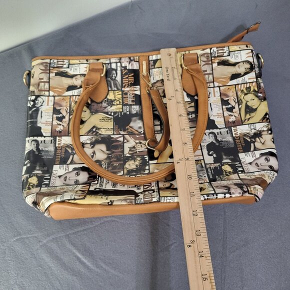 VOGUE Magazine Print Tote Purse IT Bag Actors Models Kate Moss Daniel Craig - Picture 13 of 14